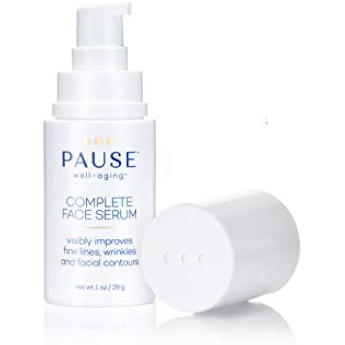 PAUSE COMPLETE FACE SERUM - MENOPAUSAL SKIN TIGHTENING SERUM - HYDRATES, TONES AND TIGHTENS DURING THE STAGES OF MENO - FACIAL SKIN CARE PRODUCTS FOR FINE LINES AND WRINKLES - 1 FL OZ - Image 1